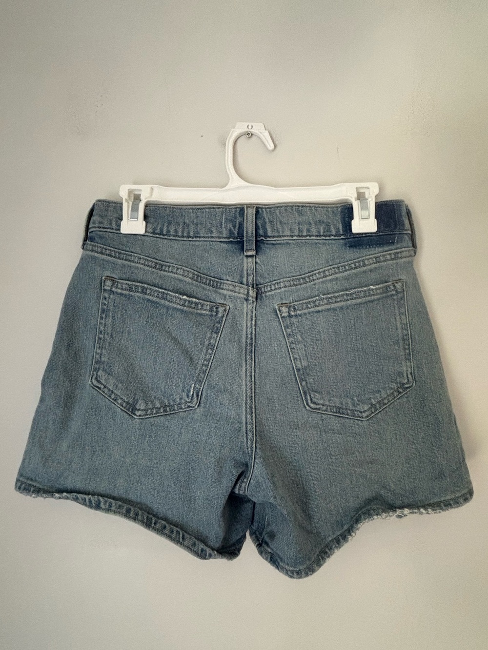 Abercrombie & Fitch High Rise Light Wash Dad Shorts Size 27 - Picture 2 of 8